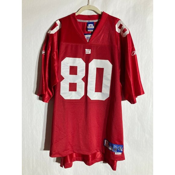 Reebok NFL Equipment Red NY Player Jeremy Shockey Football Jersey Shirt Size 2XL